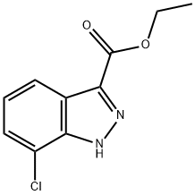 7-氯-1H-吲唑-3-甲酸乙酯, 885278-59-1, 结构式