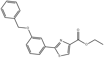 2-(3-苄氧基苯基)-噻唑-4-羧酸乙酯 结构式