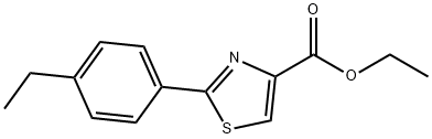 2-(4-ETHYL-PHENYL)-THIAZOLE-4-CARBOXYLIC ACID ETHYL ESTER 化学構造式