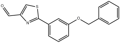 2-(3-BENZYLOXY-PHENYL)-THIAZOLE-4-CARBALDEHYDE Struktur
