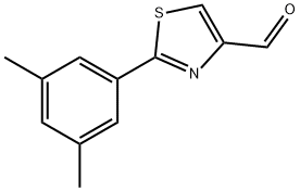 2-(3,5-二甲基苯基)-噻唑-4-甲醛,885278-96-6,结构式