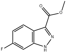 6-氟-1H-吲唑-3-羧酸甲酯, 885279-26-5, 结构式
