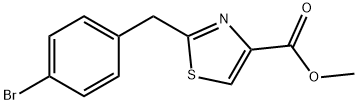2-(4-BROMO-BENZYL)-THIAZOLE-4-CARBOXYLIC ACID METHYL ESTER Struktur