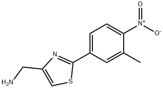 C-[2-(3-METHYL-4-NITRO-PHENYL)-THIAZOL-4-YL]-METHYLAMINE Structure