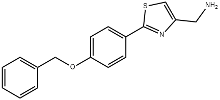 C-[2-(4-BENZYLOXY-PHENYL)-THIAZOL-4-YL]-METHYLAMINE,885280-65-9,结构式