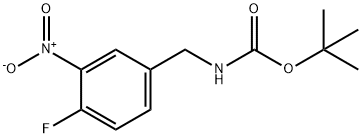 (4-FLUORO-3-NITRO-BENZYL)-CARBAMIC ACID TERT-BUTYL ESTER 化学構造式
