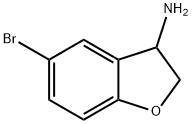 5-ブロモ-2,3-ジヒドロ-3-ベンゾフランアミン 化学構造式