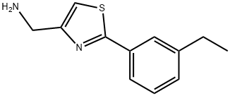 C-[2-(3-ETHYL-PHENYL)-THIAZOL-4-YL]-METHYLAMINE Struktur