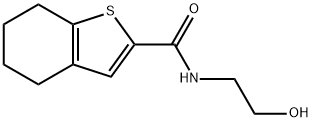 N-(2-羟乙基)-4,5,6,7-四氢苯并[B]噻吩-2-甲酰胺, 885458-45-7, 结构式
