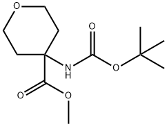 4-N-BOC-AMINO-4-TETRAHYDROPYRANCARBOXYLIC ACID METHYL ESTER Structure