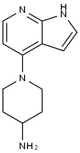 4-Piperidinamine, 1-(1H-pyrrolo[2,3-b]pyridin-4-yl)- 化学構造式