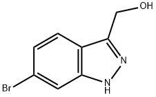 (6-ブロモ-1H-インダゾール-3-イル)メタノール 化学構造式