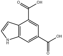 1H-Indole-4,6-dicarboxylic acid 化学構造式