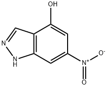 4-HYDROXY-6-NITROINDAZOLE 化学構造式