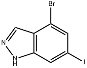 4-溴-6-碘-1H 吲唑,885518-97-8,结构式