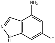 6-フルオロ-1H-インダゾール-4-アミン 化学構造式