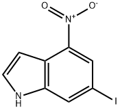 6-碘-4-硝基-吲哚,885520-55-8,结构式