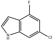 6-氯-4-氟吲哚, 885520-88-7, 结构式