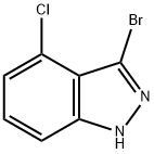 3-溴-4-氯吲唑 结构式