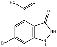 3-羟基-6-溴-吲唑-4-羧酸, 885523-69-3, 结构式