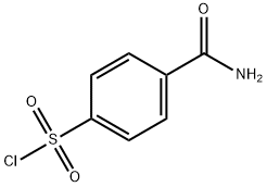 4-(アミノカルボニル)ベンゼンスルホニルクロリド 化学構造式