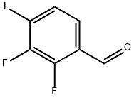 2,3-ジフルオロ-4-ヨードベンズアルデヒド 化学構造式