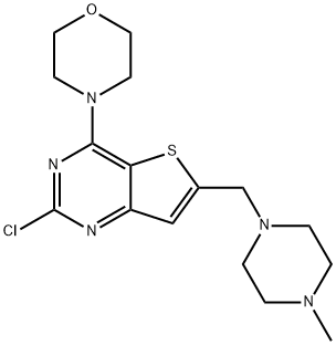 4-(2-Chloro-6-((4-Methylpiperazin-1-yl)Methyl)thieno[3,2-d]pyriMidin-4-yl)Morpholine Struktur