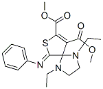 (Z)-(DIMETHYL 1,4-DIETHYL-6-PHENYLIMINO)-7-THIA-1,4-DIAZASPIRO[4.4]NON-8-ENE-8,9-DICARBOXYLATE,885722-22-5,结构式