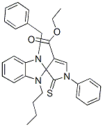 ETHYL 1-BENZYL-3-BUTYL-1'-PHENYL-2'-THIOXO-1,1',2',3-TETRAHYDROSPIRO[BENZO[D]IMIDAZOLE-2,3'-PYRROLE]-4'-CARBOXYLATE,885722-37-2,结构式