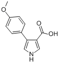 4-(4-METHOXY-PHENYL)-1H-PYRROLE-3-CARBOXYLIC ACID 化学構造式