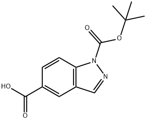 吲唑-1,5-二羧酸1-叔丁酯, 885954-14-3, 结构式