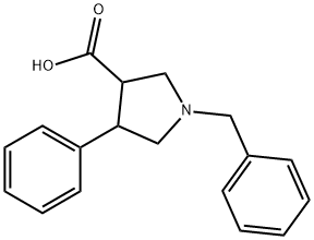 1-苄基-4-苯基吡咯烷-3-羧酸 结构式