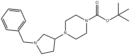 tert-Butyl 4-(1-benzylpyrrolidin-3-yl)piperazine-1-carboxylate Structure