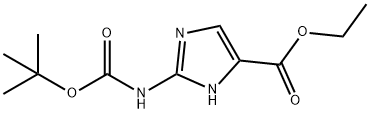 2-(叔丁氧羰基氨基)-1H-咪唑-5 - 羧酸乙酯, 885962-43-6, 结构式