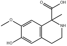 1-Methyl-6-hydroxy-7-methoxy-1,2,3,4-tetrahydro-1-isoquinolinecarboxyl ic acid 结构式