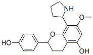 3,4-Dihydro-2-(4-hydroxyphenyl)-7-methoxy-8-(2-pyrrolidinyl)-2H-1-benzopyran-5-ol 结构式