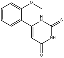 6-(2-METHOXYPHENYL)-2-THIOXO-2,3-DIHYDROPYRIMIDIN-4(1{H})-ONE, 886140-11-0, 结构式