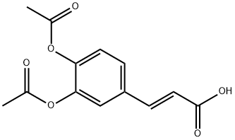 3-[3,4-ビス(アセチルオキシ)フェニル]-2-プロペン酸 化学構造式