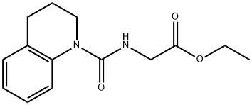 GLYCINE, N-[(3,4-DIHYDRO-1(2H)-QUINOLINYL)CARBONYL]-, ETHYL ESTER Structure
