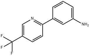 3-[5-(トリフルオロメチル)-2-ピリジニル]アニリン 化学構造式