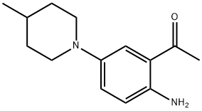 1-(2-氨基-5-(4-甲基哌啶-1-基)苯基)乙烷-1-酮 结构式