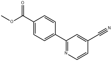 4-(4-氰基吡啶-2-基)苯甲酸甲酯 结构式