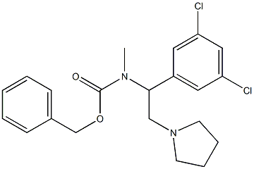 1-PYRROLIDIN-2-(3',5'-DICHLOROPHENYL)-2-(N-CBZ-N-METHYL)AMINO-ETHANE 结构式