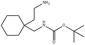 2-(1-N-BOC-AMINOMETHYL-CYCLOHEXYL)-ETHYLAMINE, 886362-17-0, 结构式