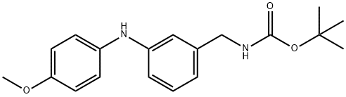 N-BOC-3(4-甲氧基苯胺基)苯乙胺,886362-41-0,结构式