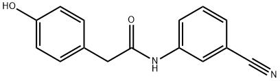 N-(3-氰基苯基)-2-(4-羟苯基)乙酰胺,886362-51-2,结构式