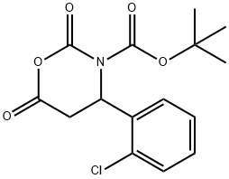 N-BOC-BETA-ALANINE-BETA-2'-CHLOROPHENYL-N-CARBOXYANHYDRIDE
 化学構造式