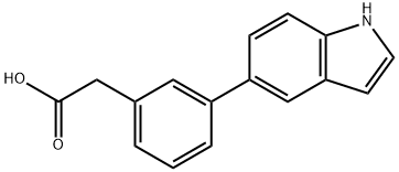 3-(1H-吲哚-5-基)苯乙酸,886363-20-8,结构式