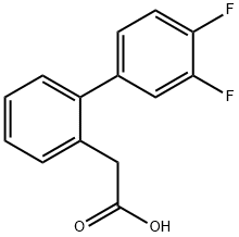 2-(3',4'-二氟-[1,1'-联苯]-2-基)乙酸 结构式