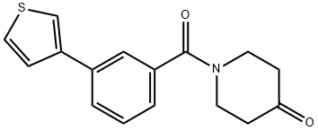 1-(3-THIOPHEN-3-YL-BENZOYL)-PIPERIDIN-4-ONE
 Structure